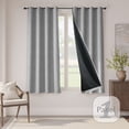 thumbnail image 1 of CURTAINKING Luxury Look Blackout Curtains for Bedroom, Grommet Top Window Treatments, Gray Solid Print, 54 in x 63 in, 1 Panel, 1 of 8