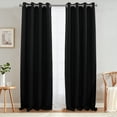 thumbnail image 1 of CURTAINKING Room Darkening Curtains 95 inch Black Bedroom Living Room Window Curtain Set Thermal Insulated Drapes Grommet Top 2 Panels, 1 of 9