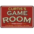 thumbnail image 1 of CURTIS'S Game Room Sign Vintage Look Metal Wall 8x12 108120001099, 1 of 1