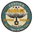 thumbnail image 1 of CURTIS'S Garage 12" Round Metal Sign Man Cave Home Wall Décor 200120027260, 1 of 1