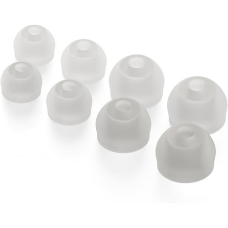 CURVD Replacement Earplug Tips Set: 4 Pairs (XS/S/M/L) Soft Silicone Noise-Reducing Eartips (Cloud)