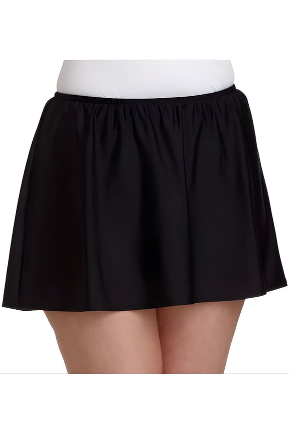 CURVE By SUNSETS Women's A-Line Layla Swim Skirt Bottom, Black, 20