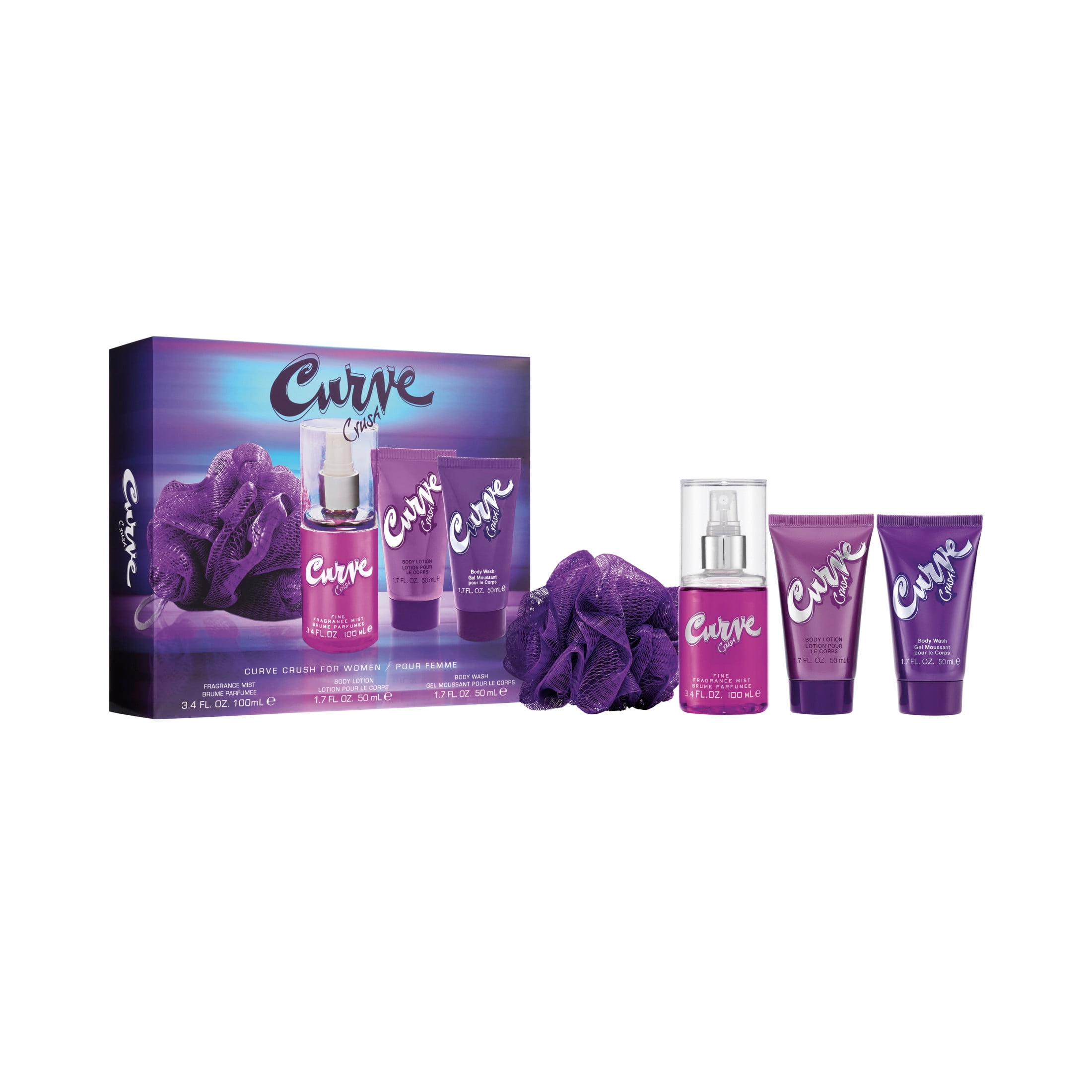 Curve Crush for Women Fragrance 4 Piece Gift Set, 3.4 fl. oz, 3.4 fl oz