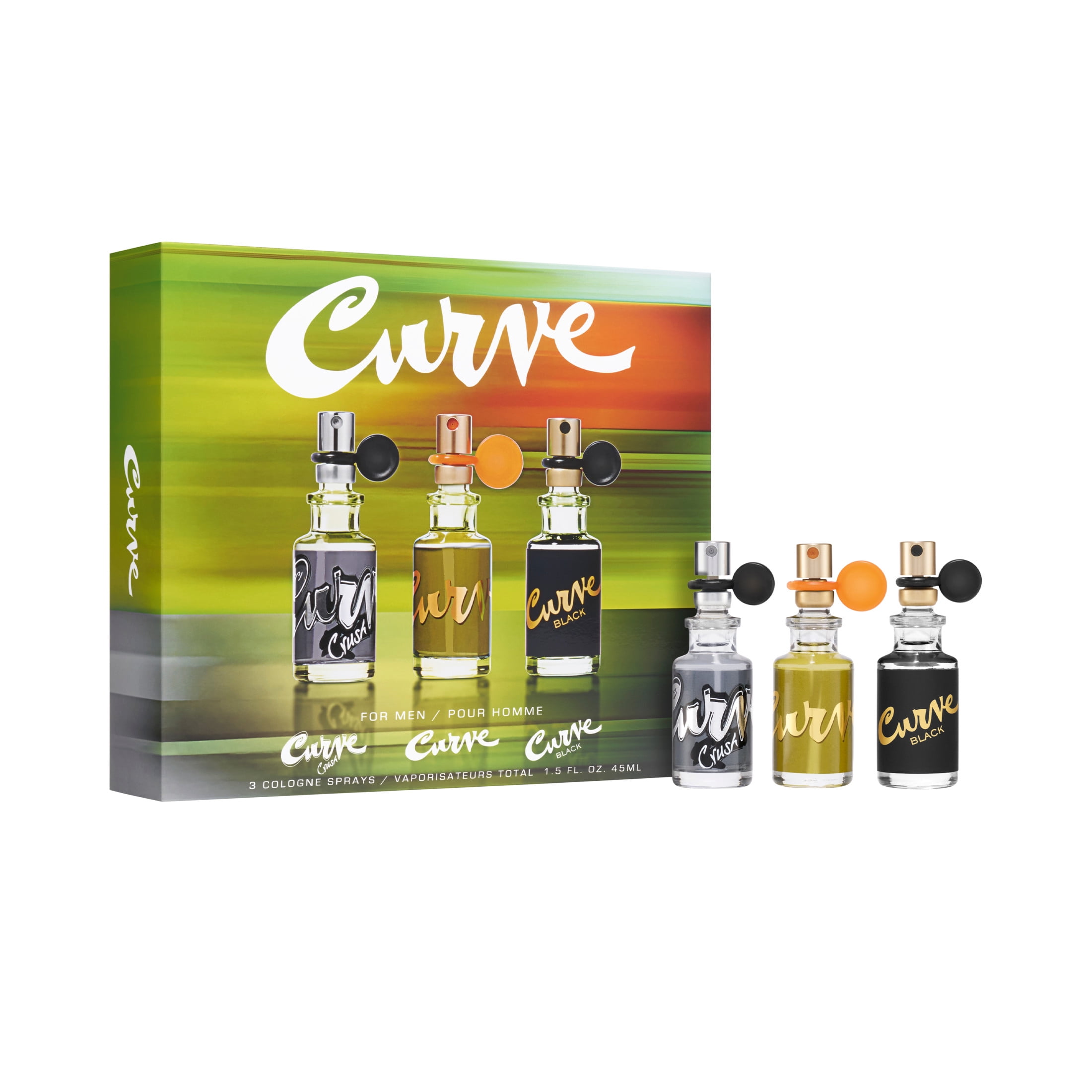 Curve Cologne 3-pc. Spray Coffret Gift Set for Men, 0.5 fl oz