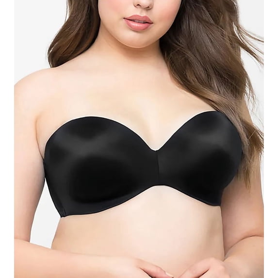 CURVY COUTURE Black Hue Smooth Strapless Multi-Way Bra, US 42DD, UK 42DD, NWOT