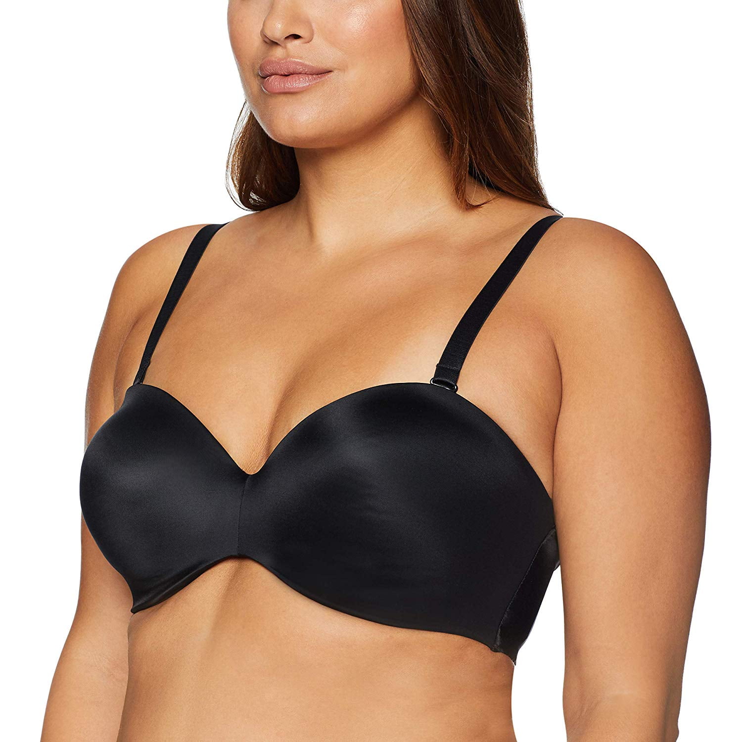 CURVY COUTURE Black Smooth Multi-Way Strapless Bra, US 38DD, NWOT