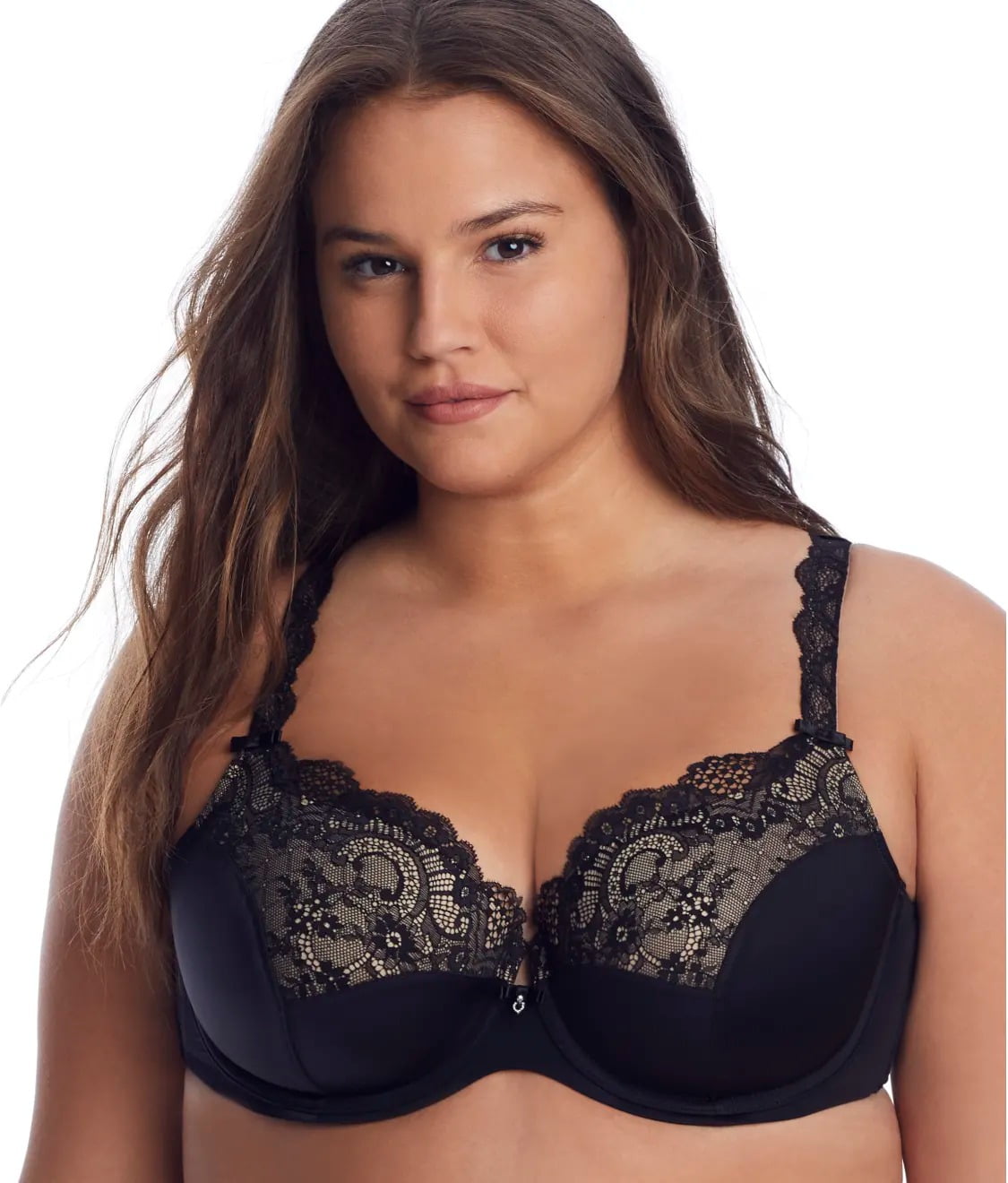 Curvy Couture Reggiseno Push-up A Balconcino Con Pizzo E Strass – Taglie Forti – Comodo E Sexy