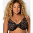 thumbnail image 1 of CURVY COUTURE Dark Leopard Sheer Mesh Plunge Underwire Bra, US 40D, UK 40D, NWOT, 1 of 4
