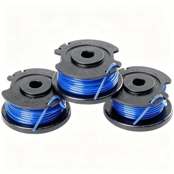 CURYMAY 0.065" Single Line Auto-Feed Replacement String Trimmer Line Spool,3-Pack Durable Nylon Lawn Mower Trimmer Line for Garden and Yard Maintenance