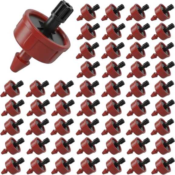 CURYMAY 1 Gph Pressure Compensating Drippers: 50 Pack Drip Irrigation Spot Drippers Constant Flow Drip Irrigation Emitters Drip Irrigation Parts for Drip Watering System