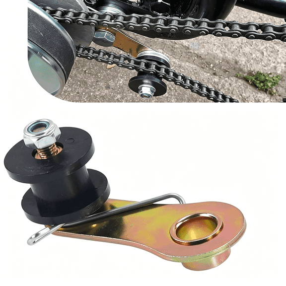 CURYMAY 1 Pc Chain Roller Tensioner,Wear-Resistant Rust-Proof Guide Chain Wheel with Heavy-Duty Spring-Loaded,Adjust Chain Tightness,Universal for 110Cc 125Cc 140Cc Motorcycles Atvs(Black)