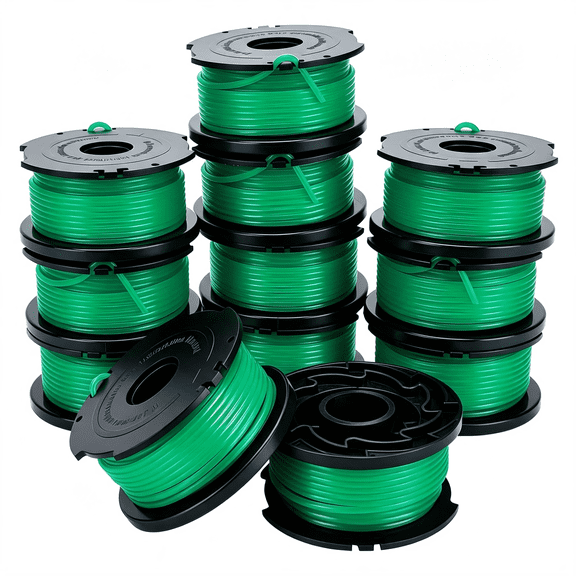 CURYMAY 12-Pack Gh3000 Trimmer Spool Replacement-20Ft 0.080"Auto Feed Single Line-Compatible with Weed Eater String for Sf-080,Sf-080-Bkp,Lst540,Gh3000-Edger Refill