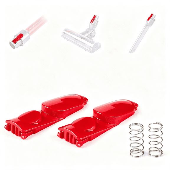 CURYMAY 2 Pack Cleaner Head Clip Latch Tab Button Compatible with V7 V8 V10 V11 V15 Vacuum Cleaner Extension Wand Clip Button,Wand Tube/Illumination Tool Button with Spring