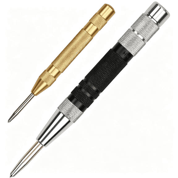 CURYMAY 2-Pack Super Strong 6" Automatic Centre Hole Punch,Adjustable Impact,Center Punch Automatic Center Punch