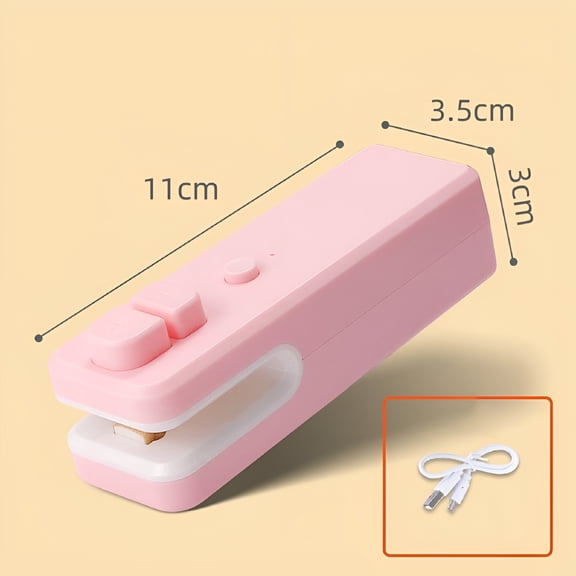 CURYMAY 2 in 1 Mini Handheld Chip Bag Sealer with Cutter for Snacks and Food Storage Mini Sealer for Chip Bags