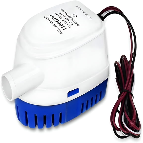CURYMAY 2026 New 1100Gph Automatic Submersible Boat Bilge Water Pump with Float Switch for Boat,Marine Use,Boat Maintenance,Water Removal,Docking,Fishing Trips,Watercraft Protection