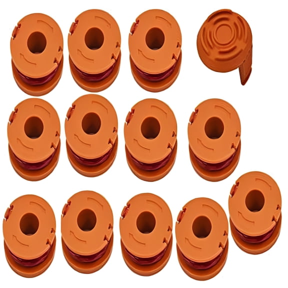 CURYMAY 2026 New 12-Pack Trimmer Spool Line 10Ft 0.065 Trimmer Line Refills Replacement for Electric String Trimmer Replacement Spool Weed Eater Line (12 Spool 1 Cap)