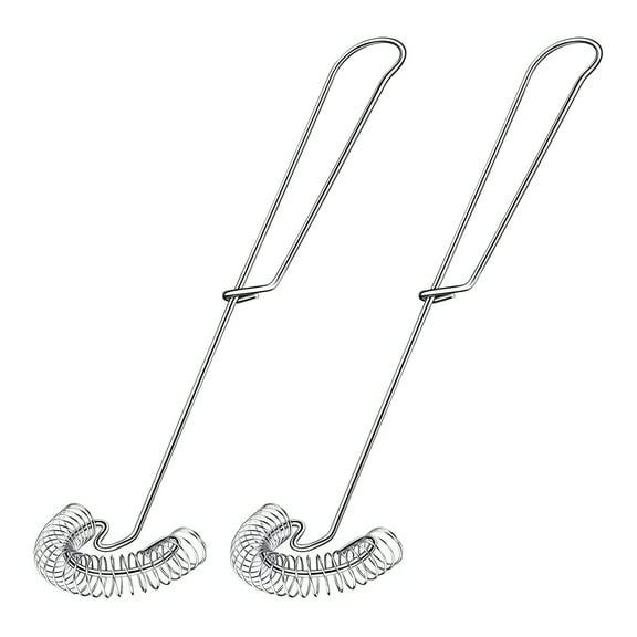 CURYMAY 2026 New 2Pcs Egg Whisk Sauce Whisk Gravy Whisk Scandinavian Type Flat Whisk Handheld Stainless Steel Wire,Small Spring Coil Whisk Egg Frother Milk Beater Blender Spiral Whisk Whipper