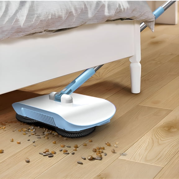 CURYMAY 2026 New 3-In-1 Hand Push Sweeper - Manual Floor Cleaner for Hardwood/Tile/Vinyl,Dry Sweep & Wet Mop with Microfiber Cloth,Adjustable 40" Stainless Steel Handle Floor Sweeper