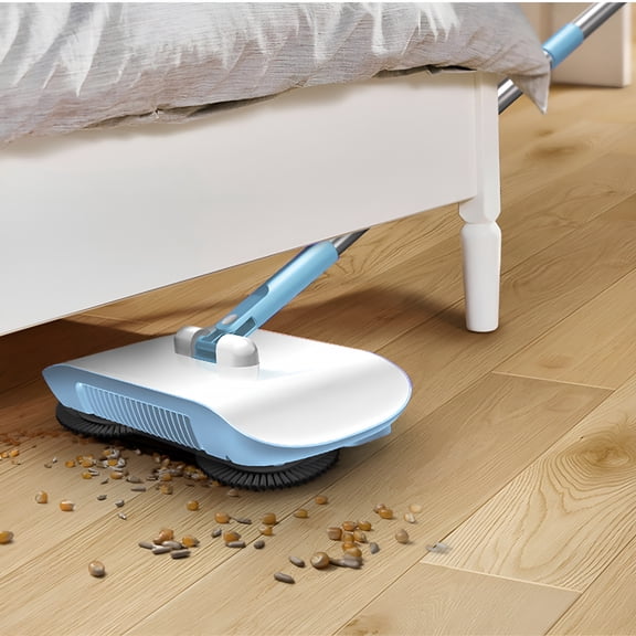 CURYMAY 2026 New 3-In-1 Manual Push Sweeper for Dry Sweeping and Wet Mopping on Hard Floors,Compact Foldable Design,Stainless Steel Handle for Home,Office,Kitchen