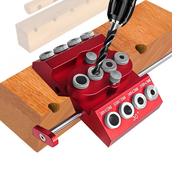 CURYMAY 2026 New 30 45 90 Degree Angle Jig Drill Guide Block Stair Wire Handrail Hole Doweling Jig Puncher Gear Drill Guide, Perfect for Woodworking, Construction, Diy Projects, Home Repairs