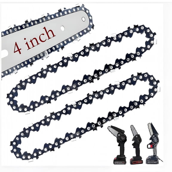 CURYMAY 2026 New 4 Inch Replacement Chains for 4-Inch Mini Rechargeable Cordless Electric Chainsaw for Home,Garden,Outdoor,Diy,Tree Trimming,Cutting Firewood,Lawn Care,Backyard
