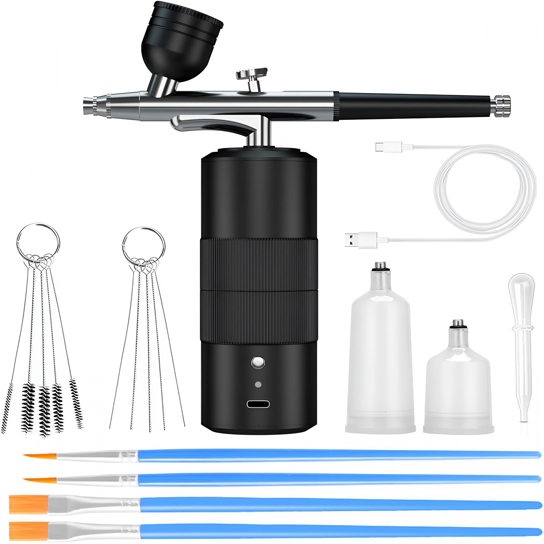 CURYMAY 2026 New Airbrush Kit Portable Airbrush Air Brush Kit with Air Compressor Airbrush for Nails Airbrush Compressor High Pressure Nail Airbrush Machine Handheld Mini Air Brush Kit(Black)