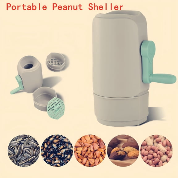 CURYMAY 2026 New Automatic Peanut Sheller Portable Multifunction Pecan Sheller Machine Manual Rotating Nut Sheller Peanut Opener Shell Peeler Nutcracker Tool Pecan Sheller Machine