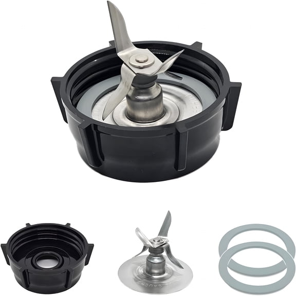CURYMAY 2026 New Blender Replacement Parts Ice Blade with Jar Base Cap and Two Rubber O Ring Seal Gasket Accessory Refresh Kit for Kitchen,Blender,Home