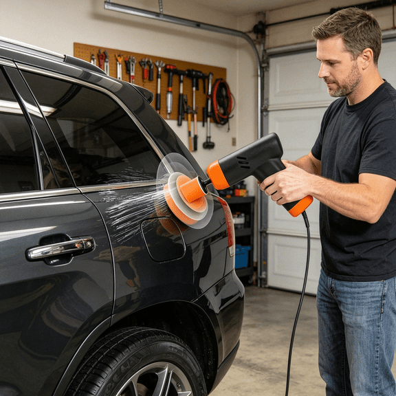 CURYMAY 2026 New Car Polisher,Polisher Machine,Rotary Car Buffer,Car Buffer Waxer,Car Polishing Kit for Car Detailing Polishing and Waxing,2 Variable Speed