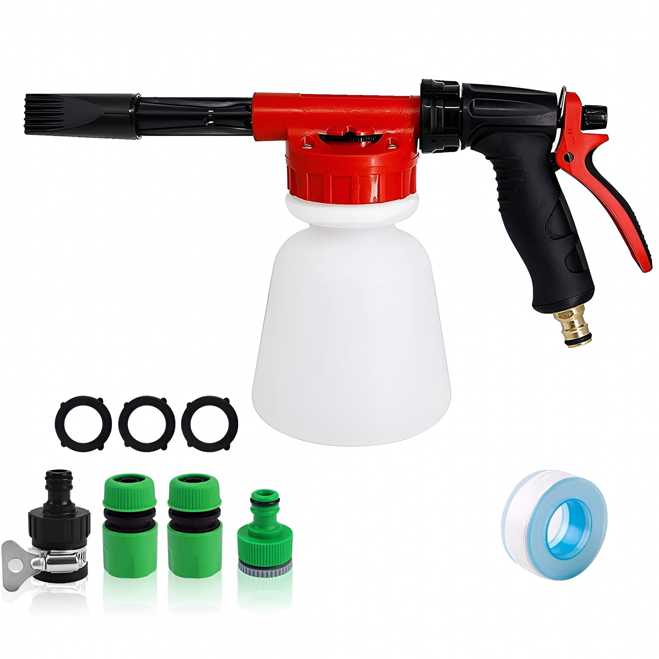 CURYMAY 2026 New Car Wash Foam Cannon Set High Pressure Washer Gun with Adjustable Nozzle for Auto Cleaning Garden Watering 11.4 Inch