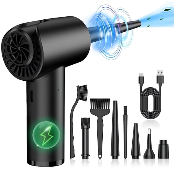 CURYMAY 2026 New Compressed Air Duster-51000 Rpm Electric Air Duster for Computer Keyboard Electronics Cleaner with Three Speed Modes Rechargeable Air Blower Replacement for Compressed Air Can