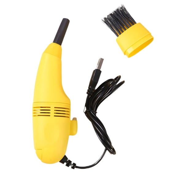 CURYMAY 2026 New Computer Duster High Power Output Efficient Dust Removal Desk Vacuum Efficient Dust Removal Desk Vacuum Cleaner Mini Yellow for Home Office Desk Keyboard