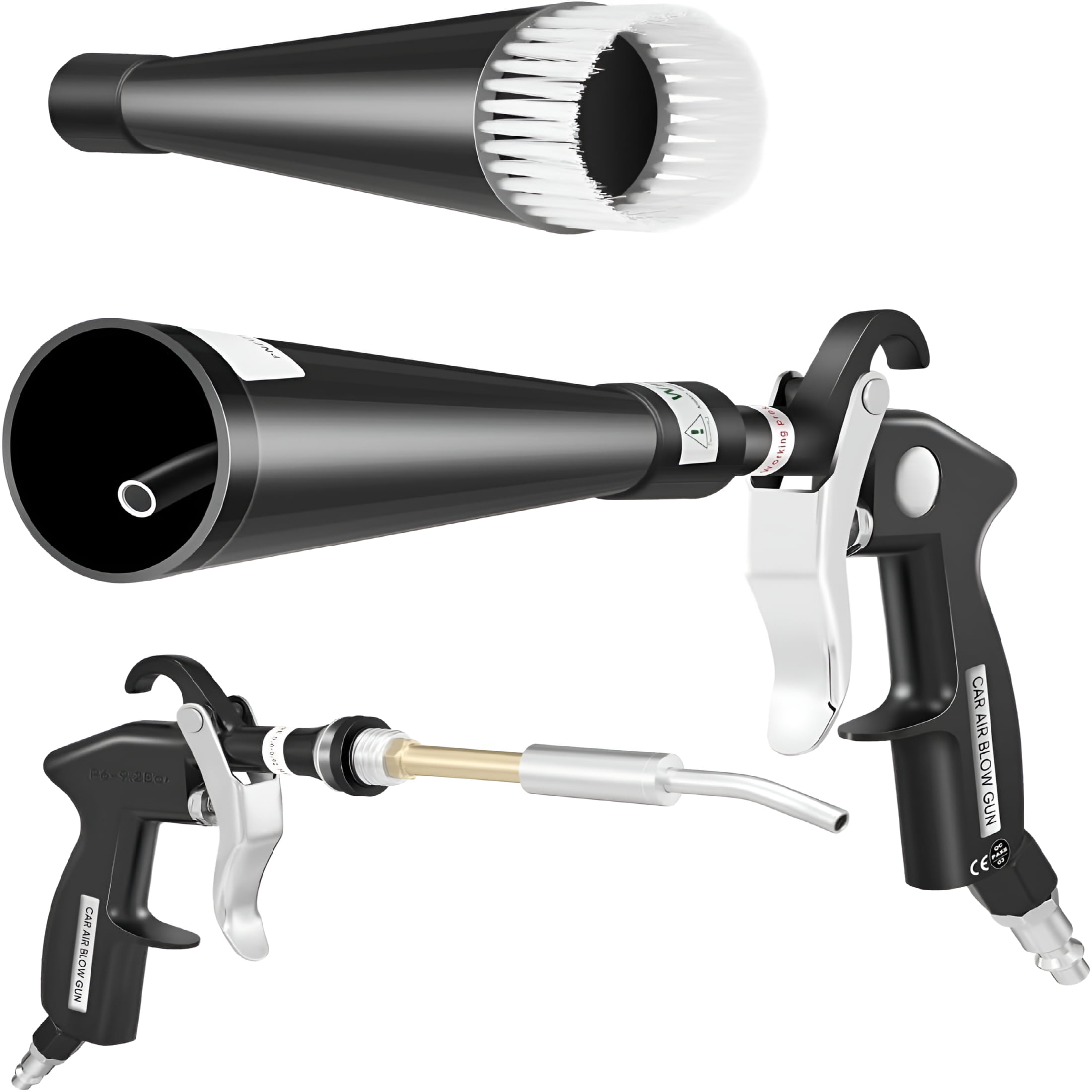 CURYMAY 2026 New Dry Cleaning Gun,Car Air Blow Gun Quickly Removes Surface Dirt and Dust,With Brush Works with Air Compressor for Car,Workshop,Garage