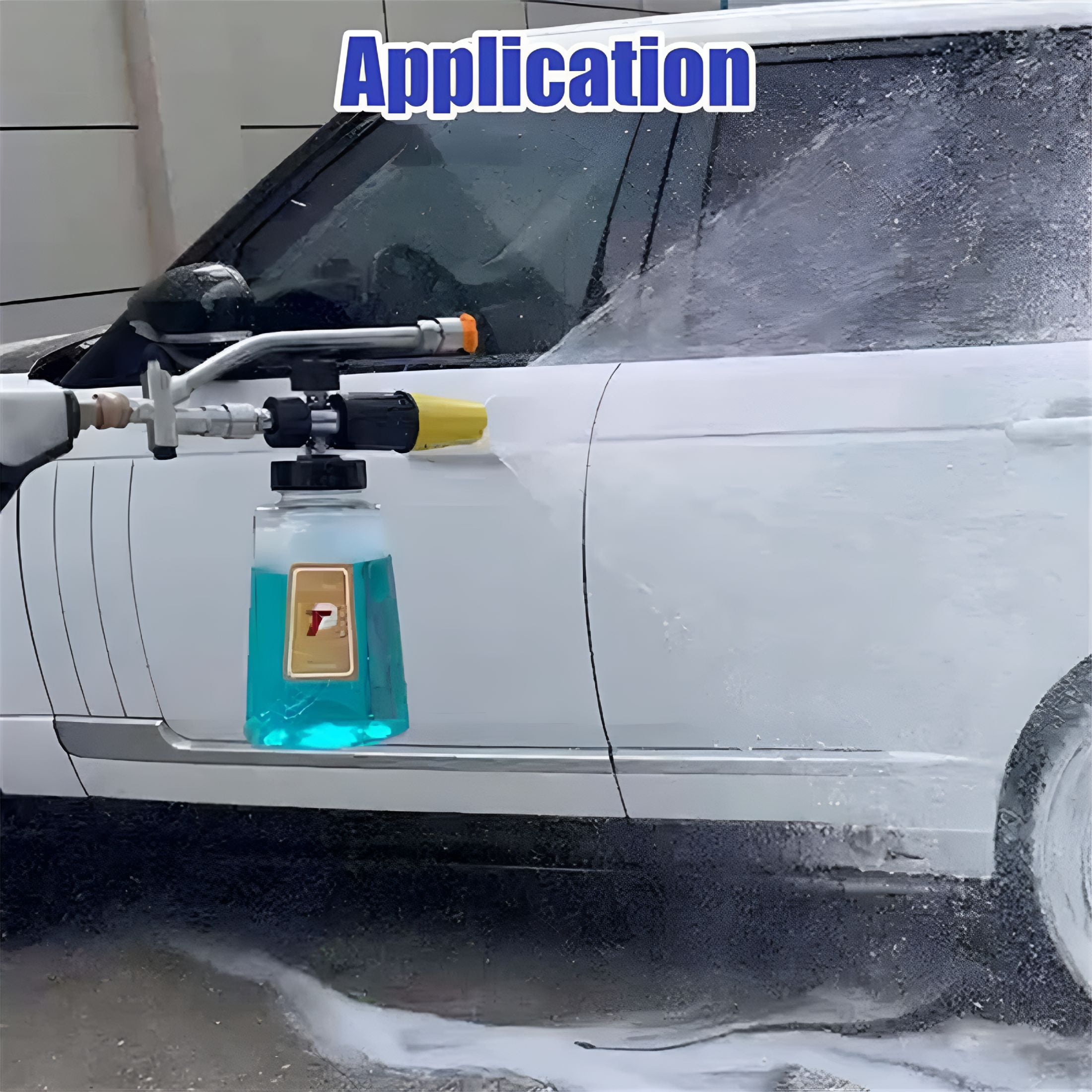 CURYMAY 2026 New Dual-Nozzle Stainless Steel Pressure Washer Head - 1/4" Quick-Connect Foam Cannon & Power Spray Adapter,Universal for Car,Motorcycle,Driveway Cleaning (High-Temp Resistant)