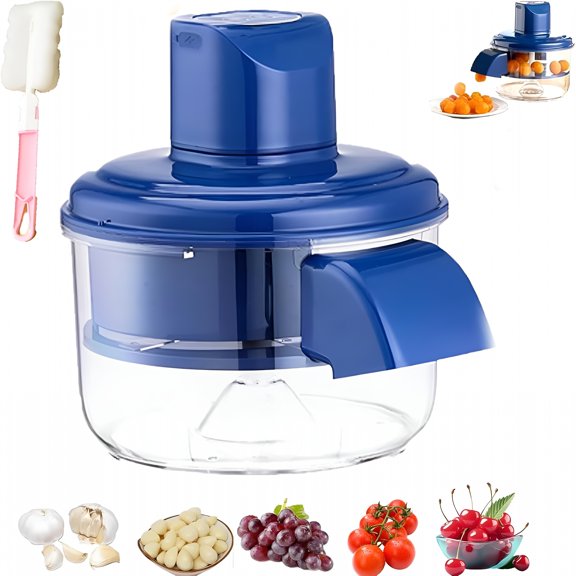 CURYMAY 2026 New Electric Garlic Peeler Machine,Automatic Small Fruit Peeling Tool for Elderly,Rechargeable Commercial Smart Fruit Machines for Grapes,Garlic,Tomato,Cherry