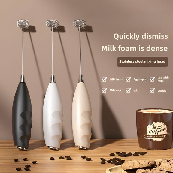 CURYMAY 2026 New Electric Milk Coffee Frother Whisk Egg Beater Handheld Frappe Mixer 2 Heads Wisking Tool Electric for Coffee, Milkshakes, Frappe, Egg Beating, Baking, Home Kitchen, Smoothies.