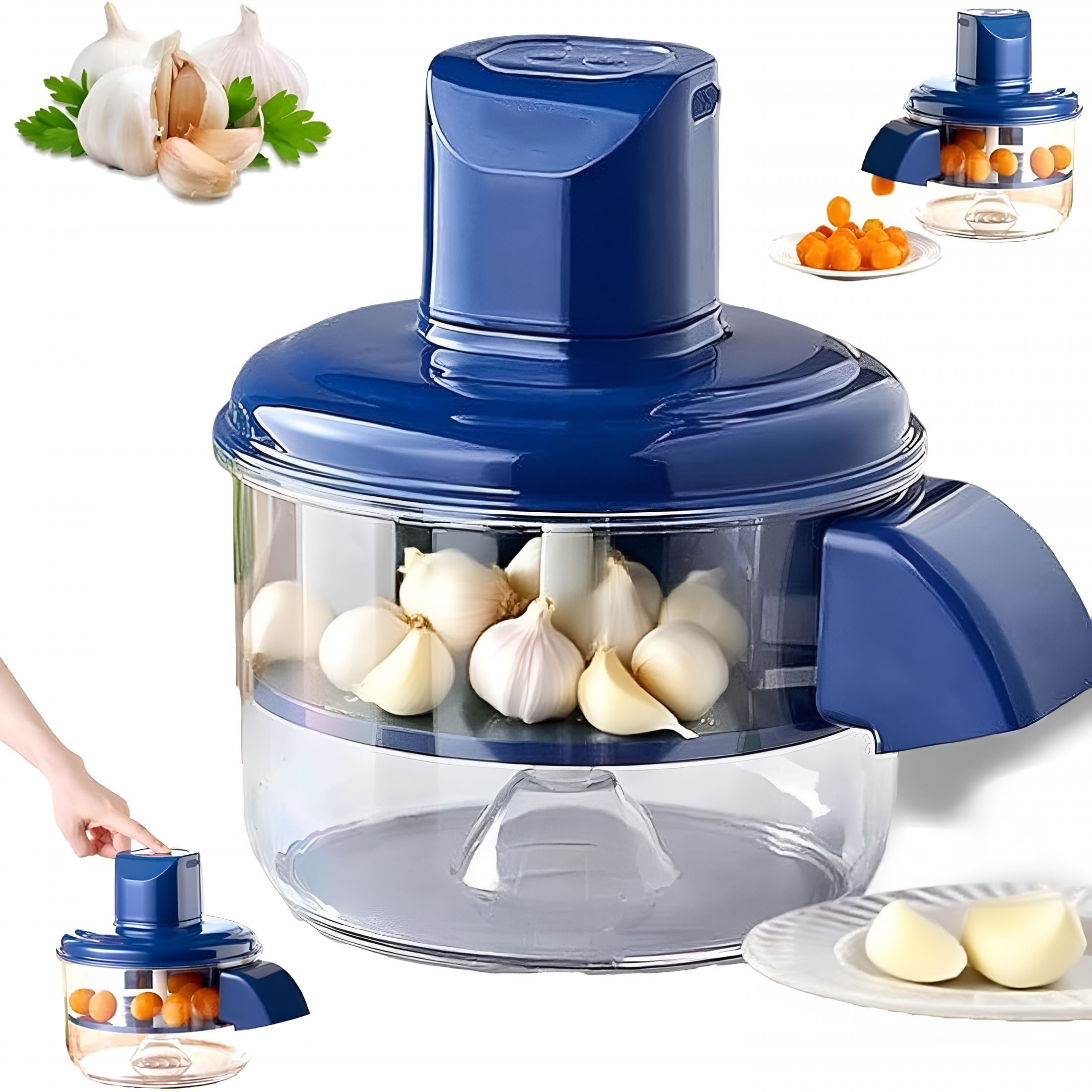 CURYMAY 2026 New Electric Peeler Machine for Garlic,Grapes & Tomatoes - Rechargeable Automatic Fruit Skin Remover,Gentle Peeling Kitchen Tool with Dishwasher-Safe Parts Electric Garlic Peeler