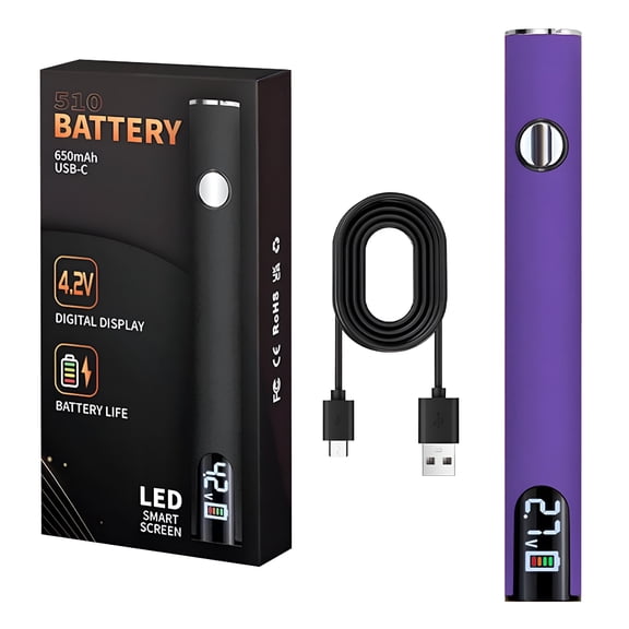 CURYMAY 2026 New Electrical Soldering Iron - Portable 510 Threaded Battery Pen with Led Digital Display,650Mah Usb Rechargeable,Adjustable Temperature Soldering Kit for Diy Enthusiasts(Purple)