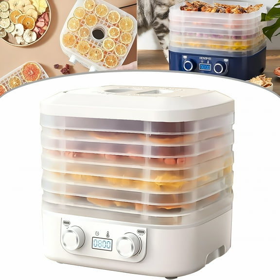 CURYMAY 2026 New Food Freeze Dryer Machine for Home,Dryer Machine for Candy and Snacks,Adjustable Timer Food Dehydrator Machine with 360 Airflow and Temperature Control for Meat Fruits(White)