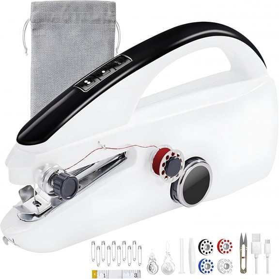 CURYMAY 2026 New Handheld Sewing Machine,Hand Held Sewing Machine for Adults,Portable Mini Sewing Device for Clothing Repairs,Diy Projects,Quilting,Crafts