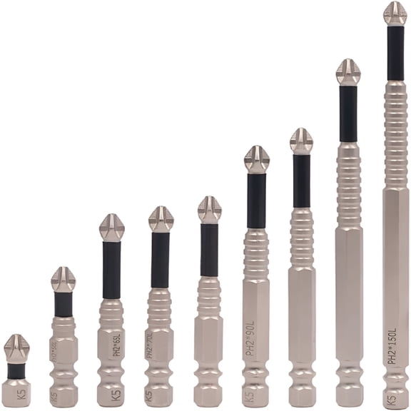 CURYMAY 2026 New High-Magnetic Screwdriver Drill Bit Set,Alloy Steel Magnetic Screwdriver Tool,Upgraded Anti Slip Long Drill Bit Set,Ph2 Anti-Slip Phillips Impact Driver Bits (B*1 Sets)