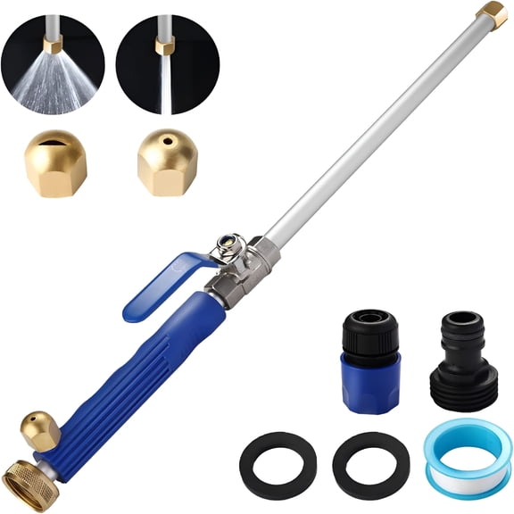 CURYMAY 2026 New Hydro Jet Power Pressure Washer Wand - Portable High Pressure Water Gun,Watering Sprayer Cleaning Tool with 2 Different Nozzles and Hose Quick Connectors for Car Window Glass Washing
