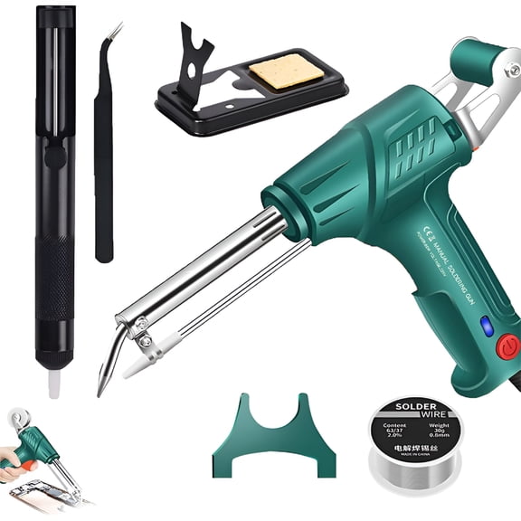 CURYMAY 2026 New Internally Heated Industrial Welding Tools,Portable Multi-Function Soldering Iron Soldering Gun Set,3-In-1 Handheld Welding Gun for Metal,Shipbuilding,Diy (External Heat-Green)