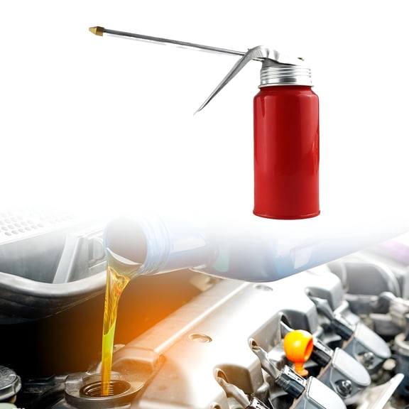 CURYMAY 2026 New Metal Oil Can with Spout,Oil Pump Can Portable Garage Pump Oiler High Pressure Hand Pump Oiler Can for Vehicles Machines