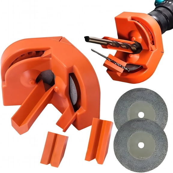 CURYMAY 2026 New Multipurpose Drill Bit Grinding Sharpener,Drill Bit Sharpener for All Bits Drill Bit Sharpening Tool,Power Drill Bit Sharpeners with 2 Grinding Wheels for Carbide Cobalt Drill Bits