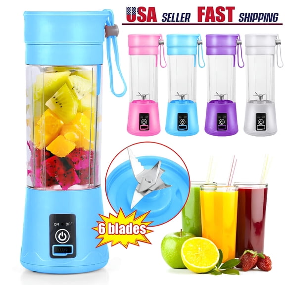 CURYMAY 2026 New Portable Personal Blender Mini Blender Household Mixer Fruit Juicer,Smoothie Blender for Shakes and Smoothies,Travel Personal Blender with Usb Rechargeable Batteries,6 Blades-380Ml
