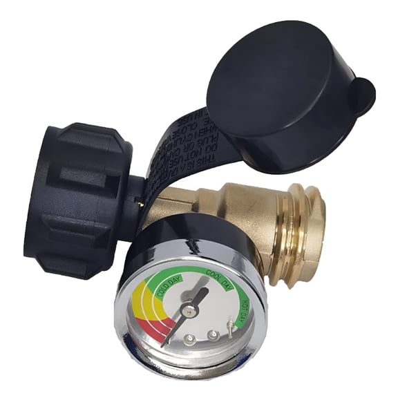 CURYMAY 2026 New Propane Tank Gauge Level Indicator Leak Detector Gas Pressure Meter Universal for Rv Camper,Cylinder,Bbq Gas Grill,Heater and More Appliances-Type 1 Connection