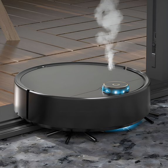 CURYMAY 2026 New Robot Vacuum,3 in 1 Robot Vacuum Cleaner Robot Vacuum and Mop Robot Vacuum and Mop Combo for Home Restaurants Hotels,Black