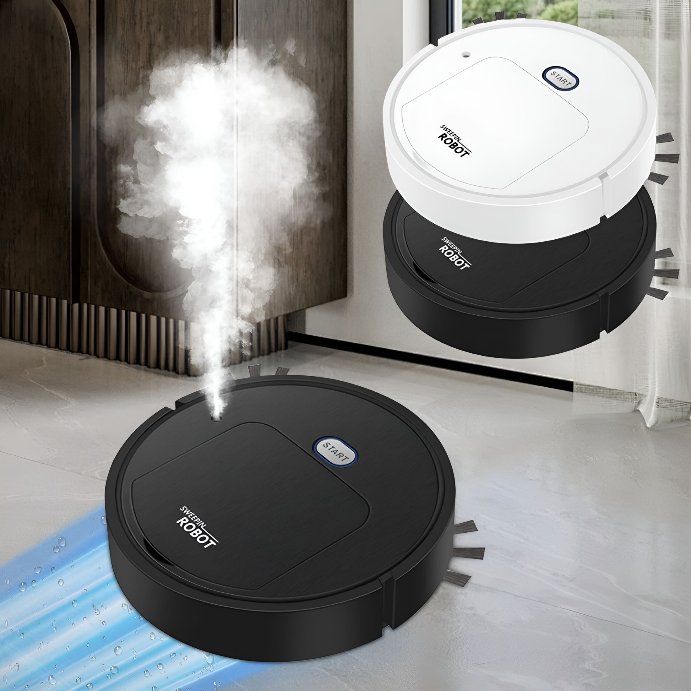 CURYMAY 2026 New Robot Vacuum Cleaner,Smart Vacuum Cleaner with Strong Suction and Low Noise,Slim Robotic Sweeping Robot for Home and Carpet Cleaning